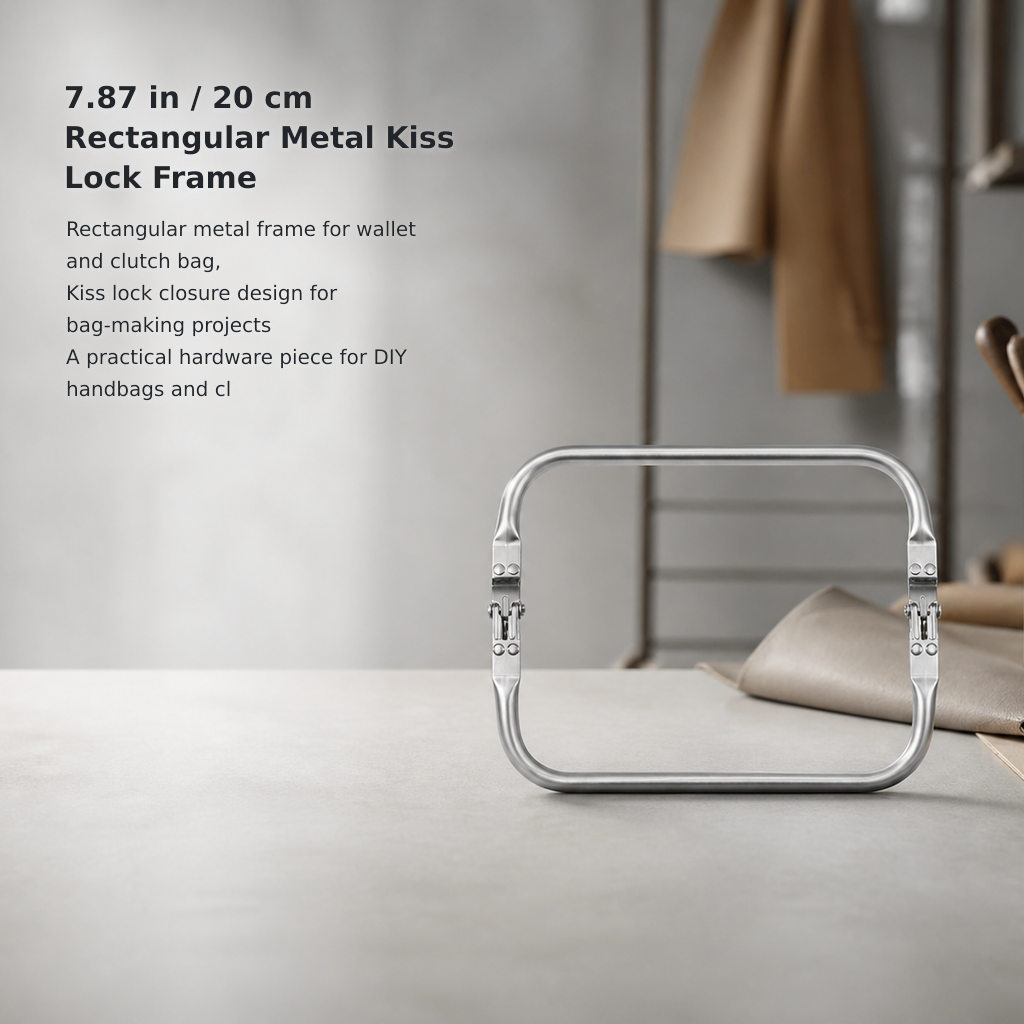 7.87-Inch Metal Kiss-Lock Purse Frame