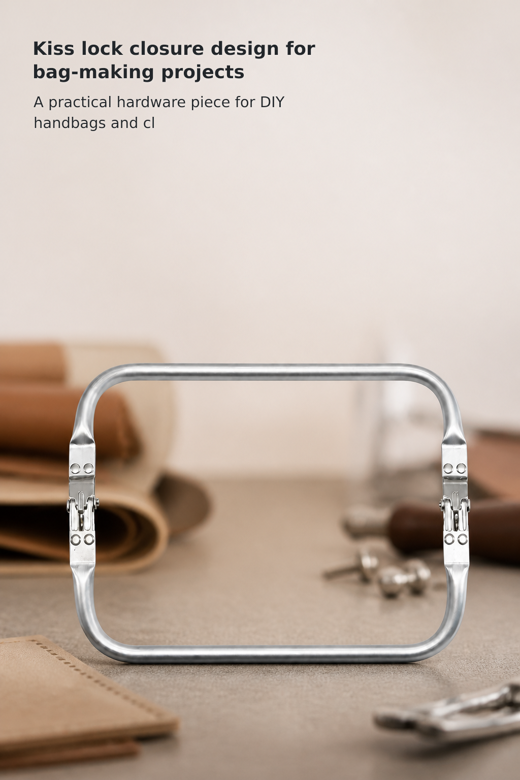 7.87-Inch Metal Kiss-Lock Purse Frame