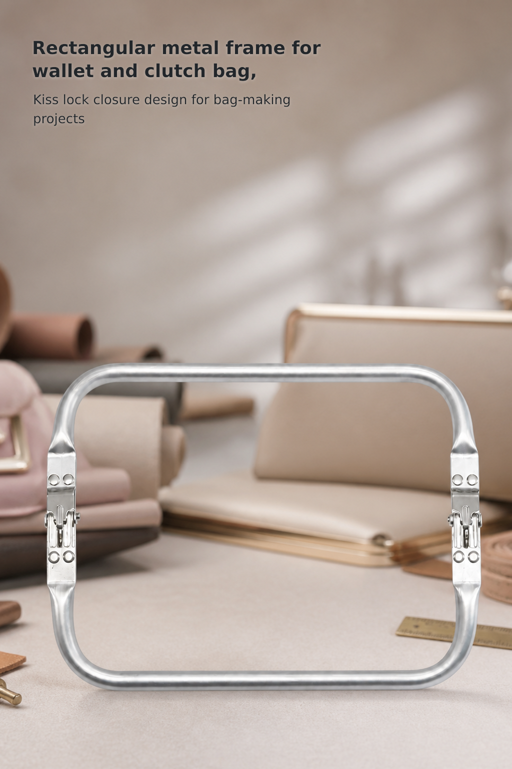 7.87-Inch Metal Kiss-Lock Purse Frame